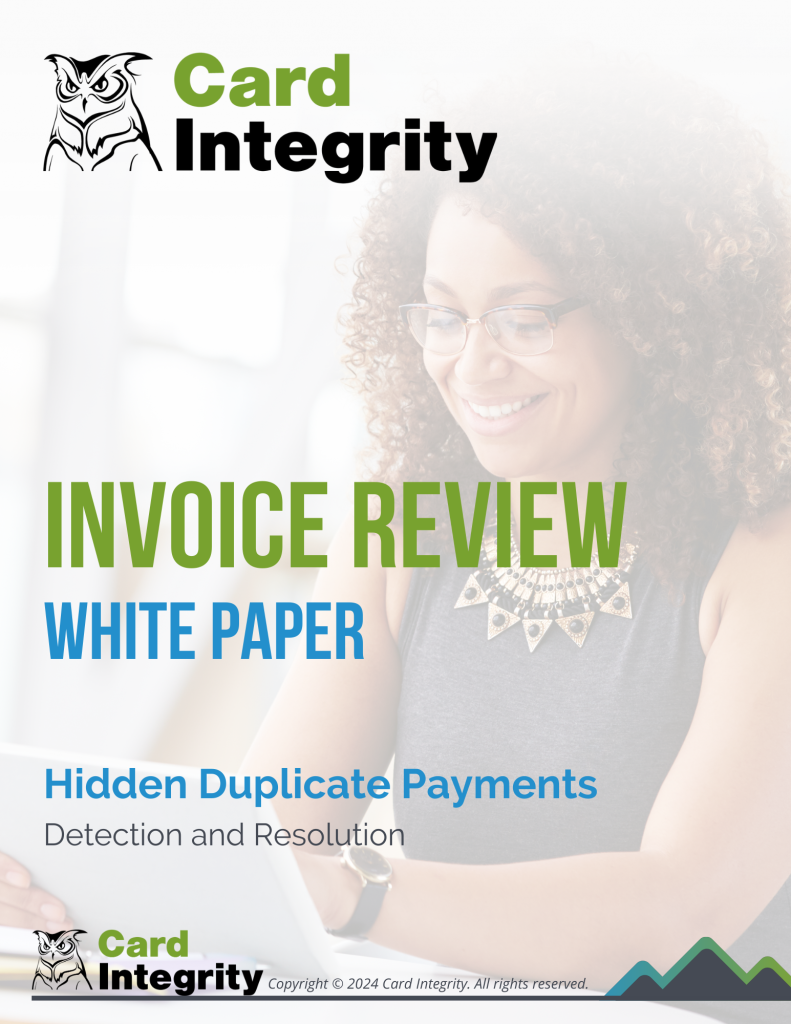 Invoice Review White Paper Cover from Card Integrity