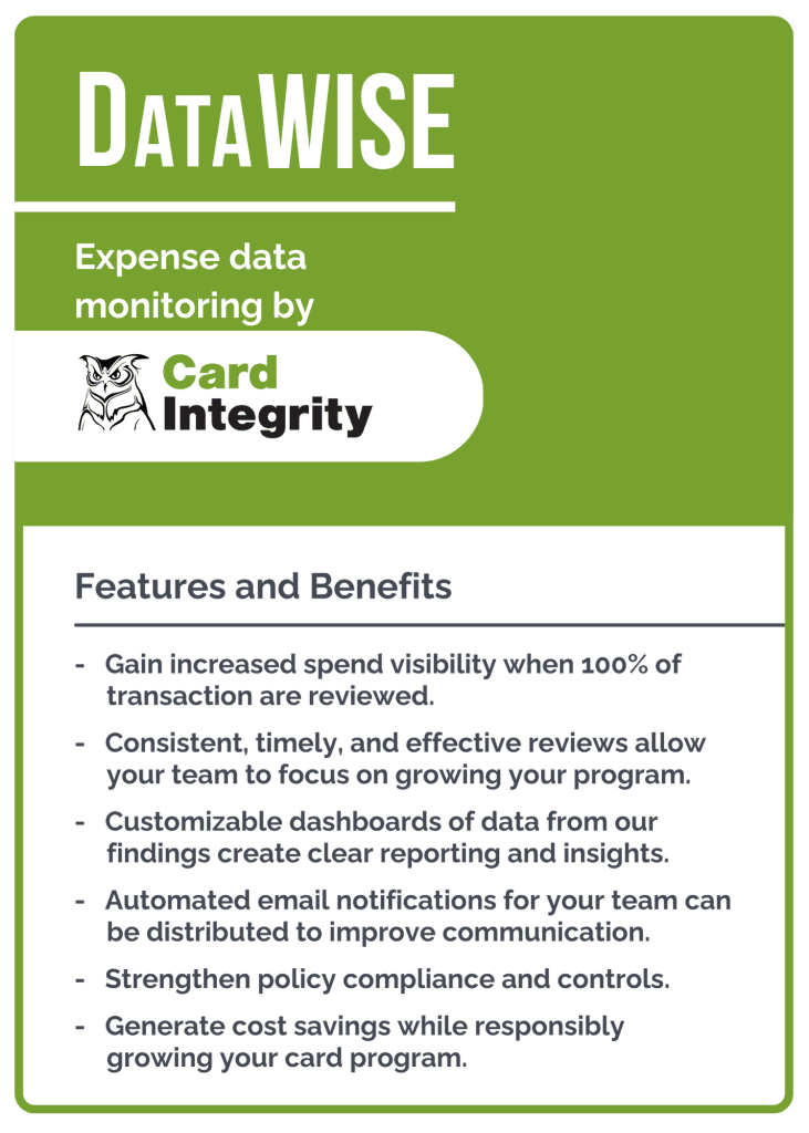 DataWISE Expense Data Monitoring