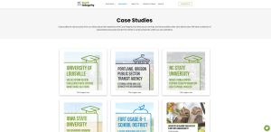 Screenshot of case study page