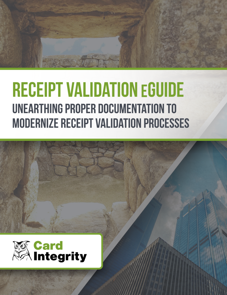 Receipt Validation eGuide by Card Integrity - front cover