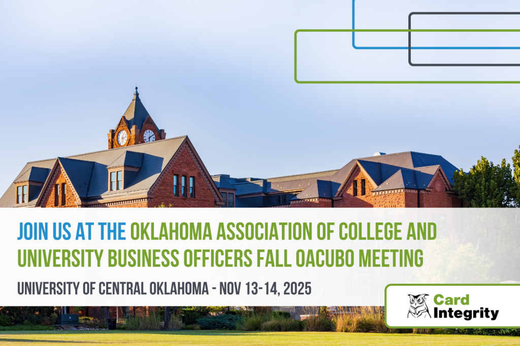 Card Integrity will present at OACUBO hosted by the University of Central Oklahoma in 2025.