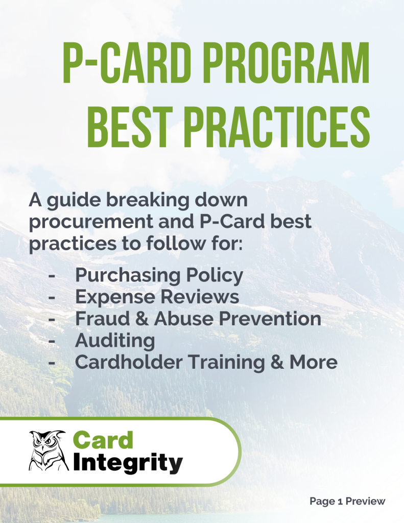 P-Card Program Best Practices eGuide