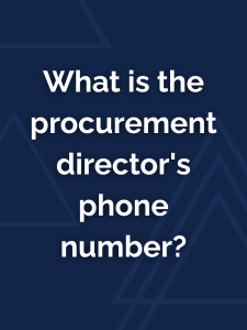 What is the procurement director's phone number?