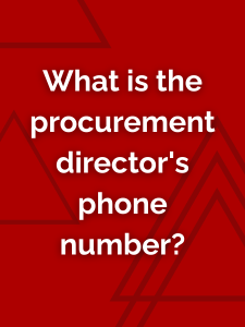 What is the procurement director's phone number?