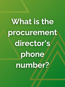 What is the procurement director's phone number?