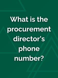 What is the procurement director's phone number?